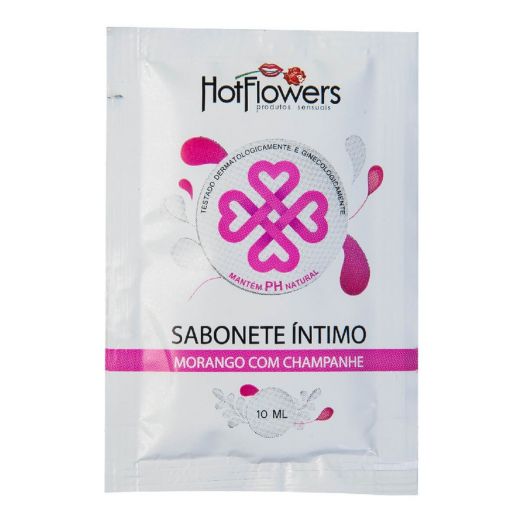 Sabonete Íntimo Morango com Champanhe Sachê 10ml (Hot Flowers)