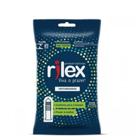 Preservativos Rilex Texturizado - pct 3 unidades